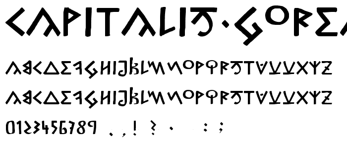 Capitalis Goreanis Medium font