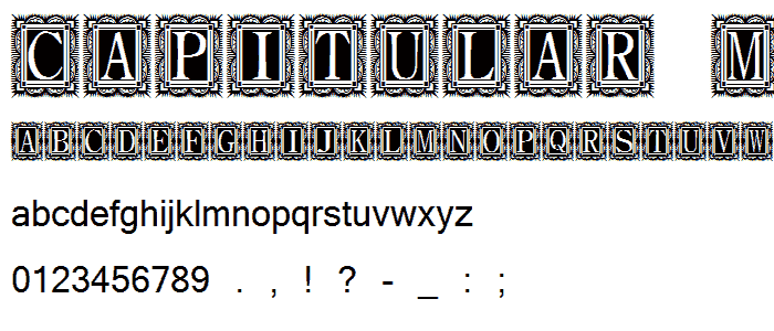 Capitular Moldurada font