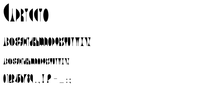 Capriccio font