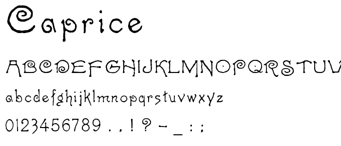 Caprice font