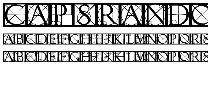 CapsRandomishBricks font