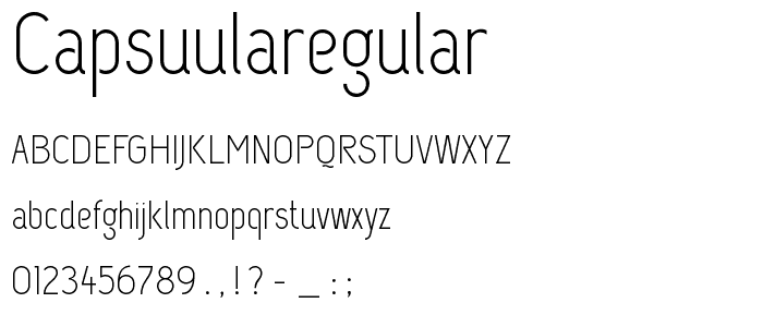 CapsuulaRegular font