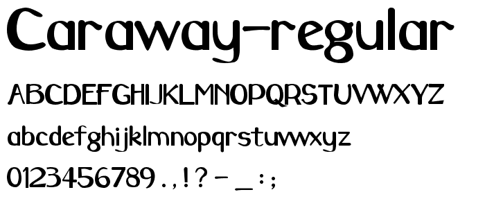Caraway Regular font