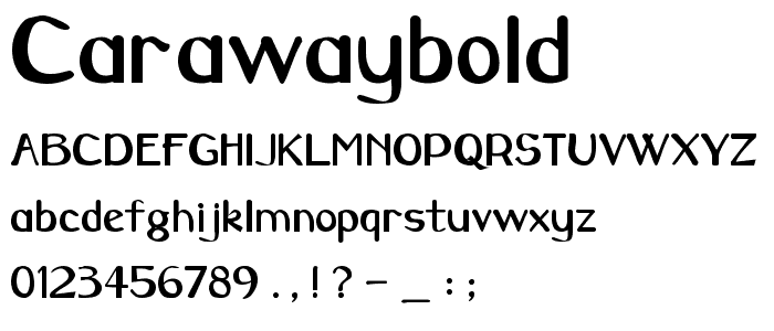 CarawayBold font
