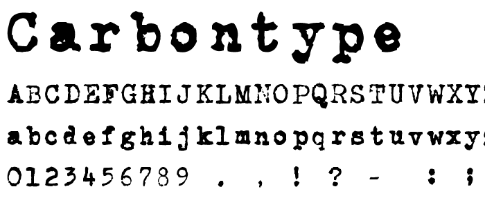 CarbonType font