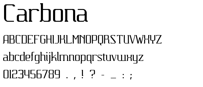 Carbona font