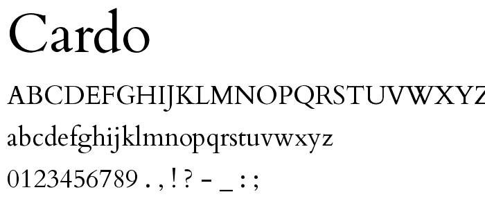 Cardo font