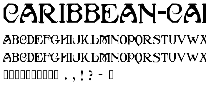 Caribbean Caps font