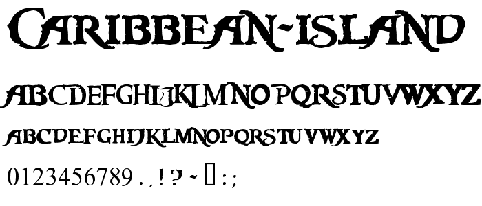 Caribbean Island font