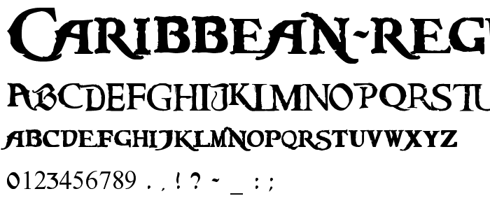 Caribbean Regular font