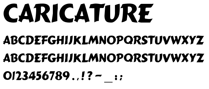 Caricature font