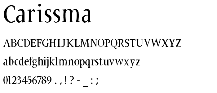 Carissma font