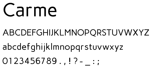 Carme font