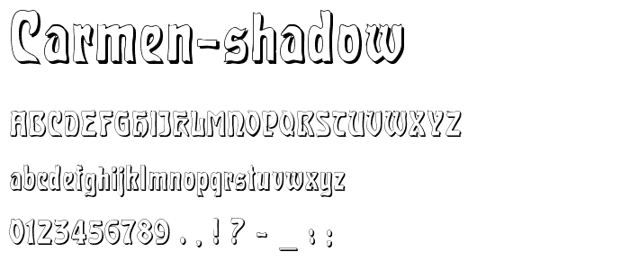 Carmen Shadow font