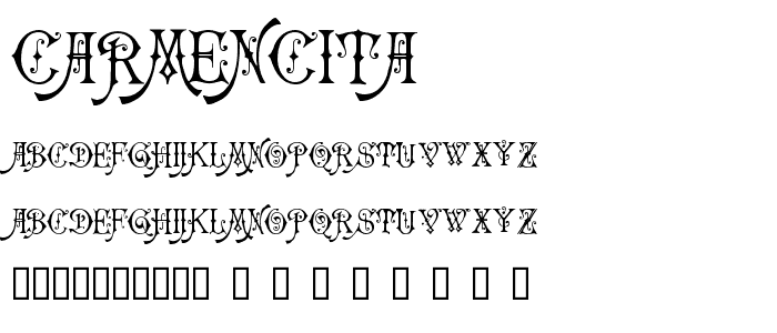 Carmencita font