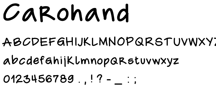CaroHand font
