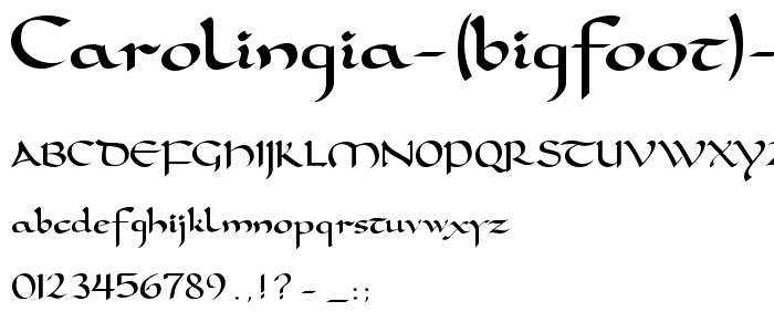 Carolingia (BigfooT) Normal font