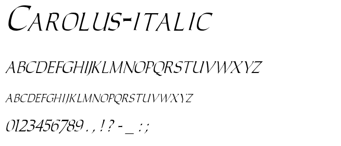 Carolus Italic font