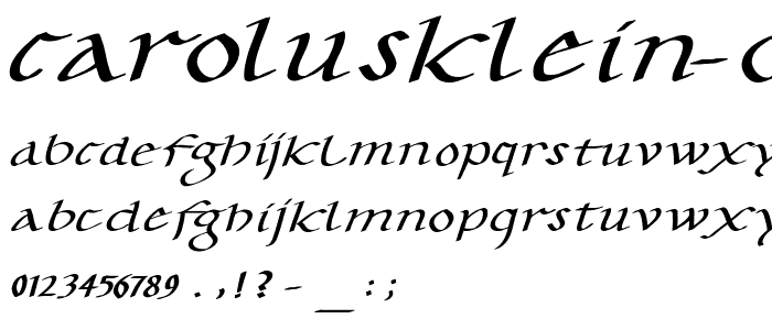 CarolusKlein-Oblique font