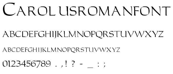 CarolusRomanFont font