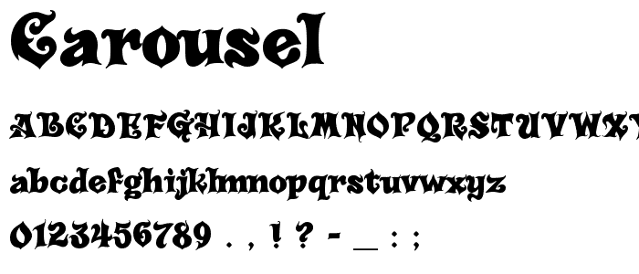 Carousel font