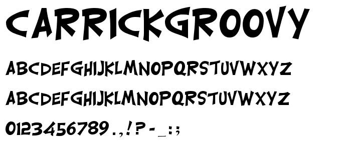 CarrickGroovy font