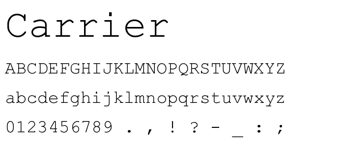 Carrier font