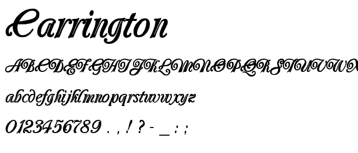 Carrington font