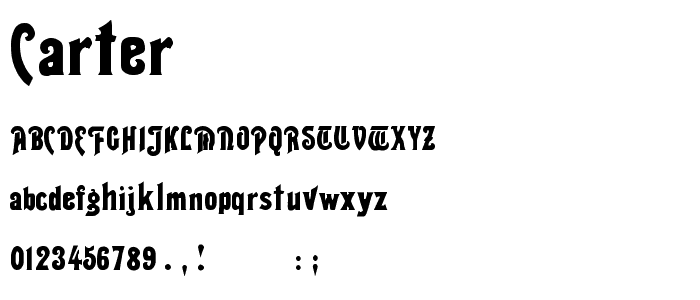 Carter font