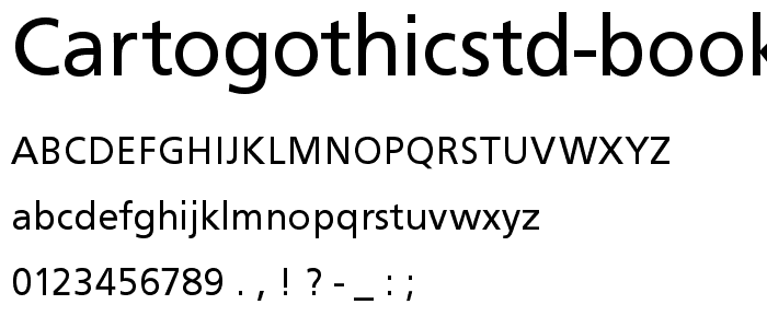 CartoGothicStd Book font