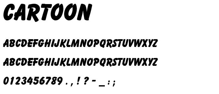 Cartoon font