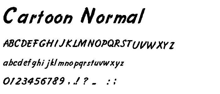 Cartoon-Normal font
