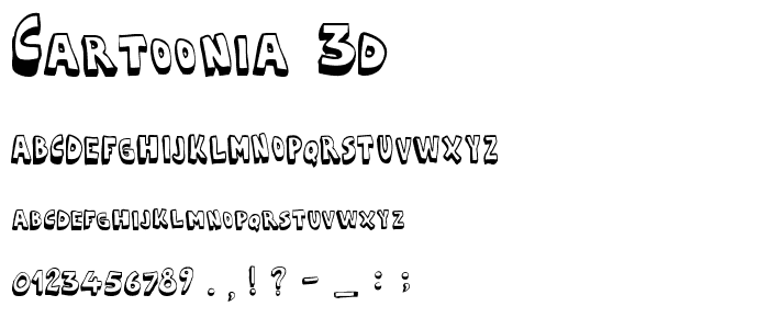 Cartoonia_3D font