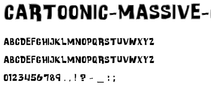 Cartoonic Massive Collage font