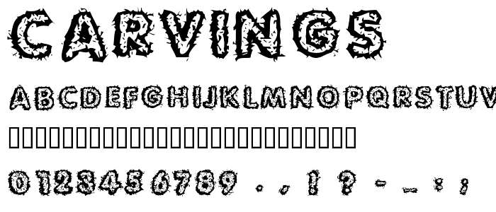 Carvings font