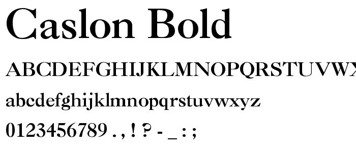 Caslon-Bold font