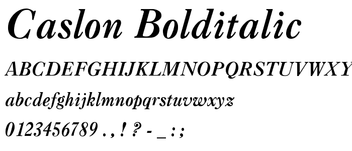 Caslon-BoldItalic font