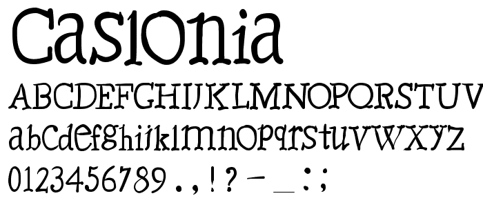 Caslonia font