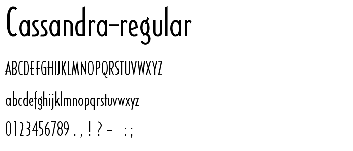 Cassandra Regular font