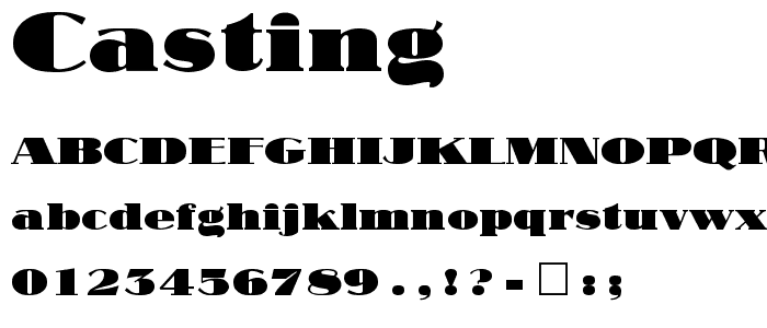 Casting font