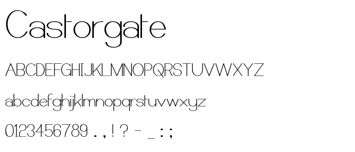 Castorgate font