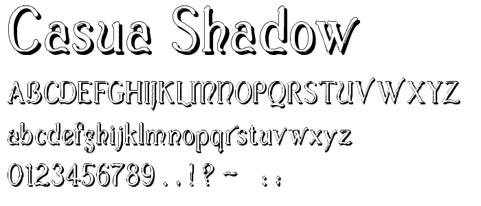 Casua_Shadow font