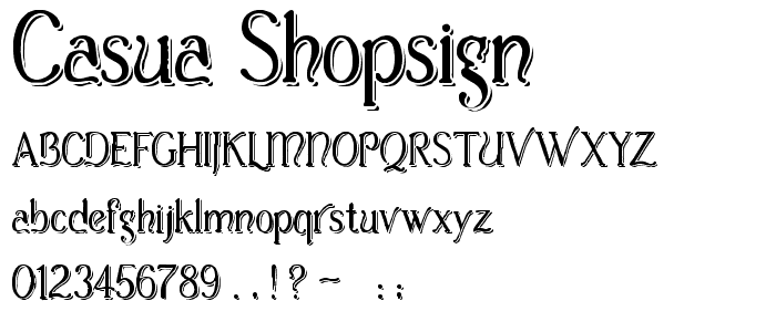 Casua_Shopsign font