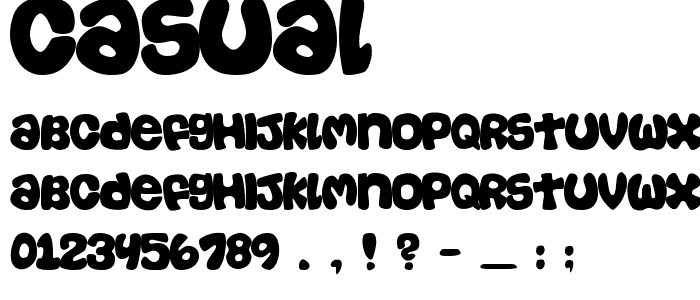 Casual font