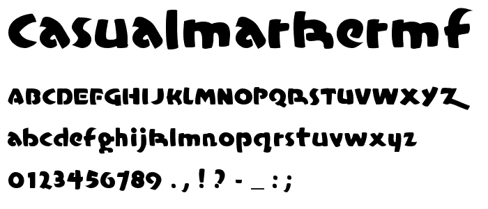 CasualMarkerMF font