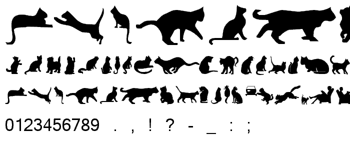 Cat Silhouettes font