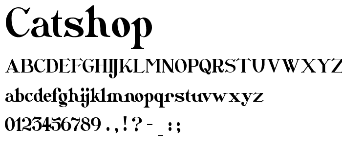 CatShop font