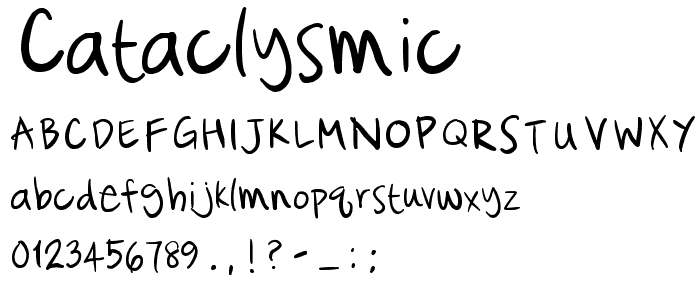 Cataclysmic font