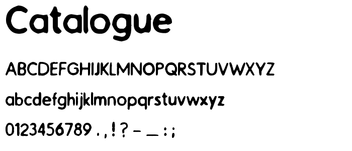 Catalogue font