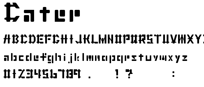 Cater font